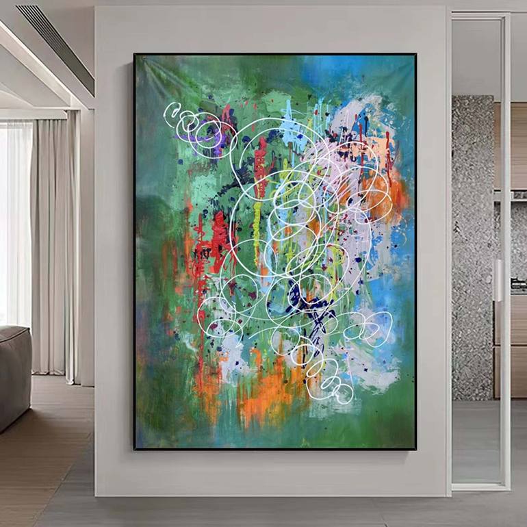 Original Abstract Expressionism Abstract Painting by jingshen you