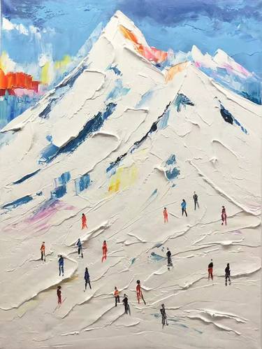 Snow mountain abstract 1292 thumb