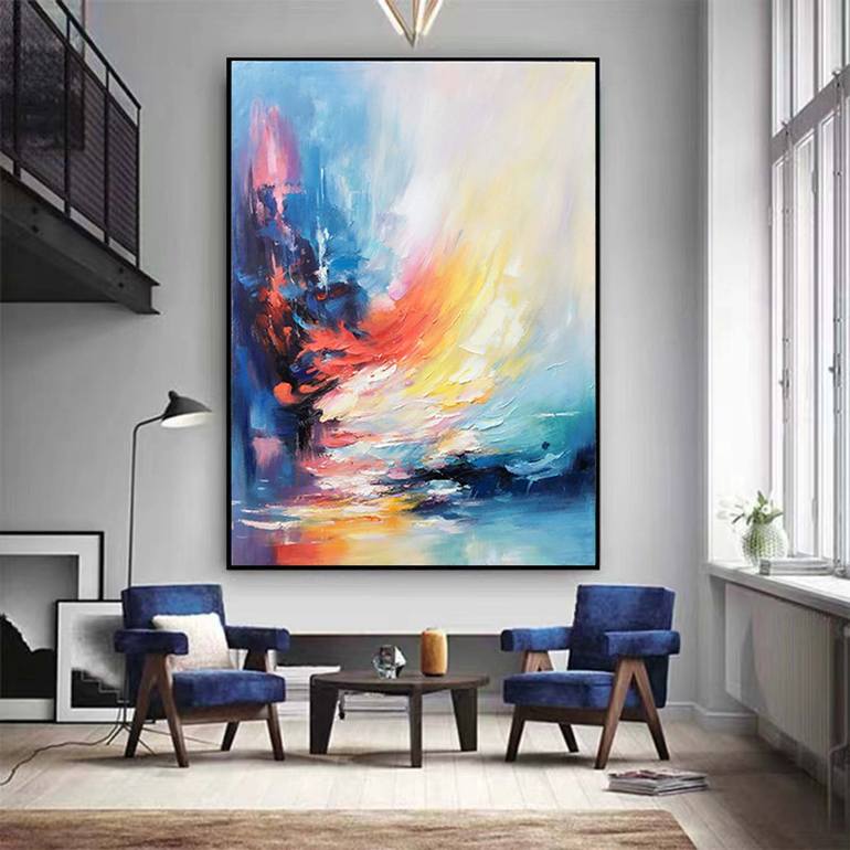 Original Abstract Expressionism Abstract Painting by jingshen you