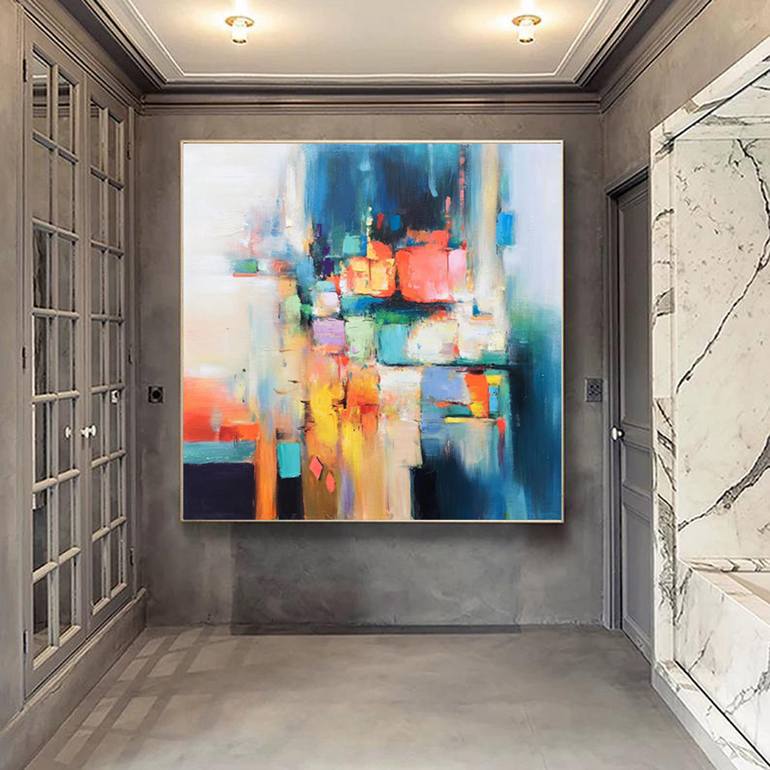 Original Art Deco Abstract Painting by Jingshen You
