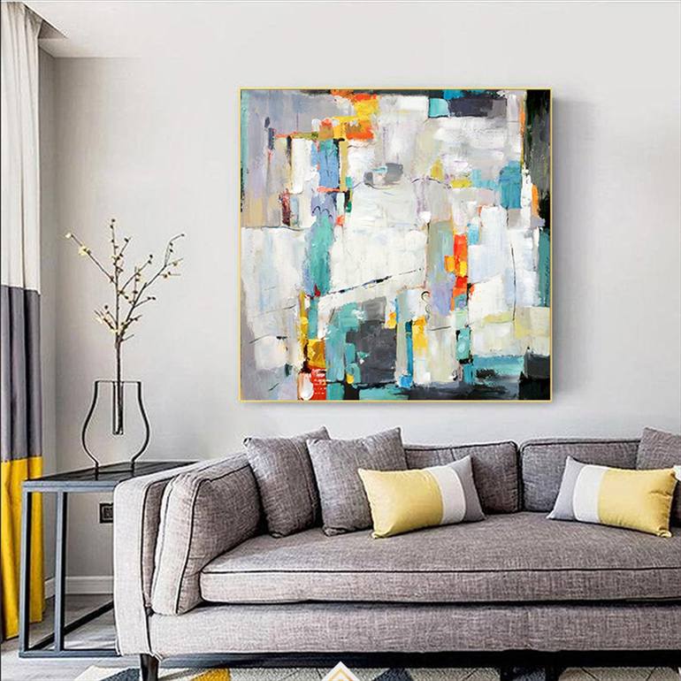 Original Art Deco Abstract Painting by jingshen you