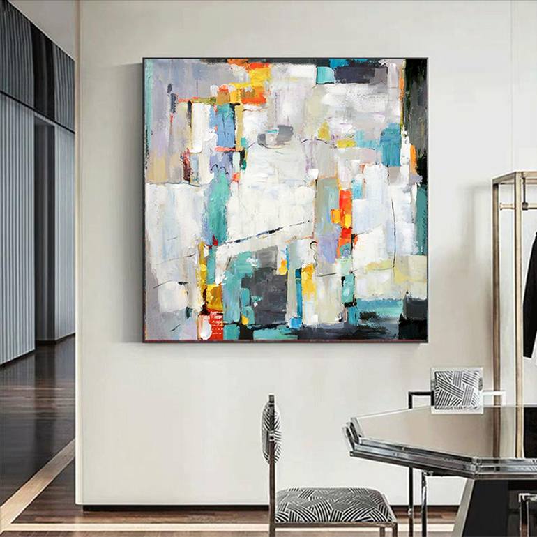 Original Art Deco Abstract Painting by jingshen you