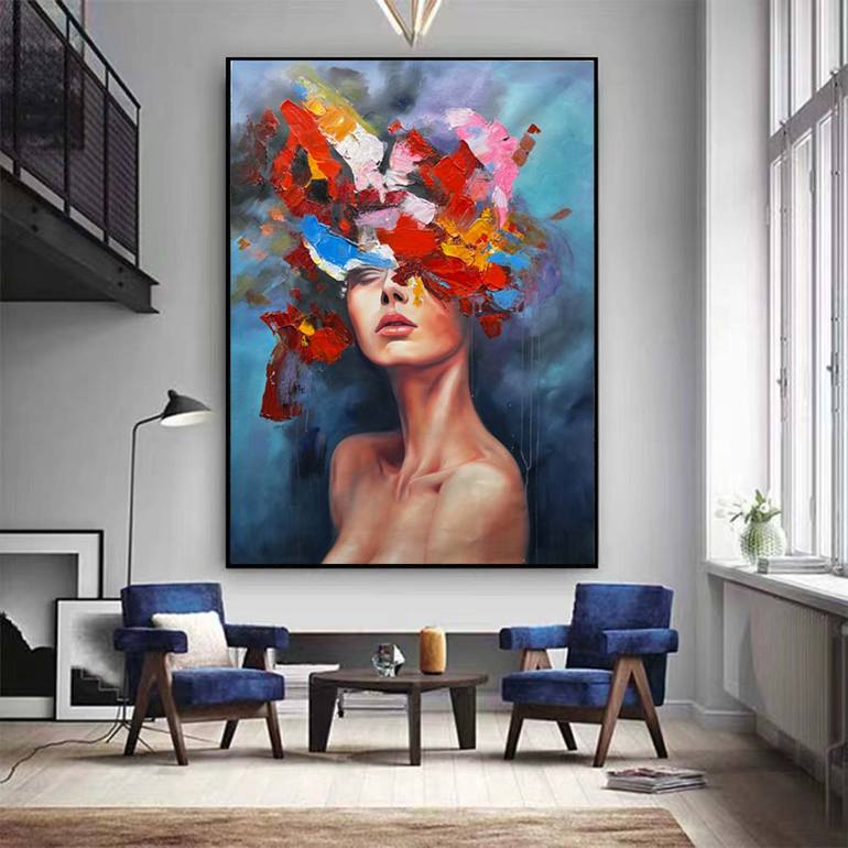 Original Abstract Expressionism Abstract Painting by Jingshen You