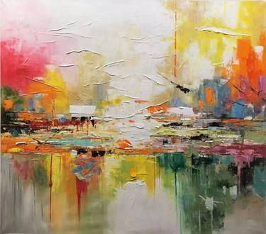 Original Abstract Expressionism Abstract Painting by Jingshen You