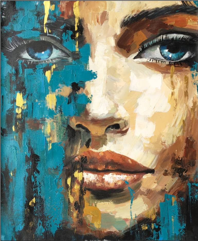 Face abstract 994 Painting by Jingshen You | Saatchi Art