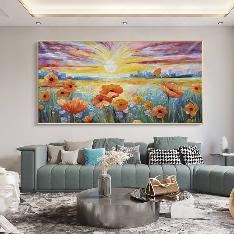 Original Art Deco Abstract Painting by Jingshen You