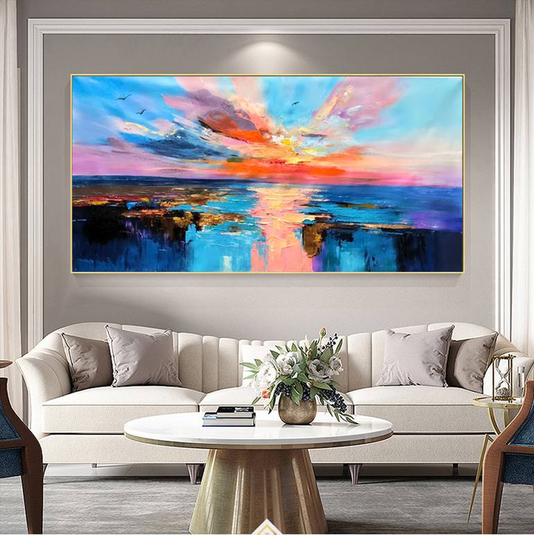 Original Art Deco Abstract Painting by Jingshen You