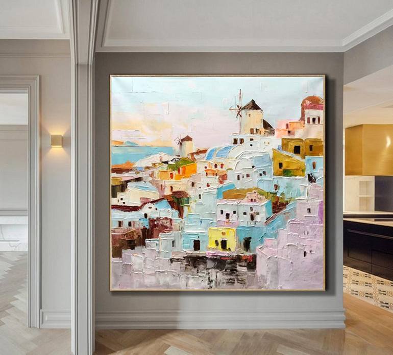 Original Art Deco Abstract Painting by Jingshen You