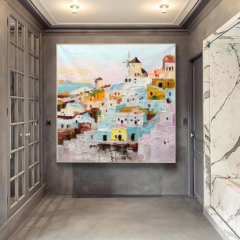 Original Art Deco Abstract Painting by Jingshen You