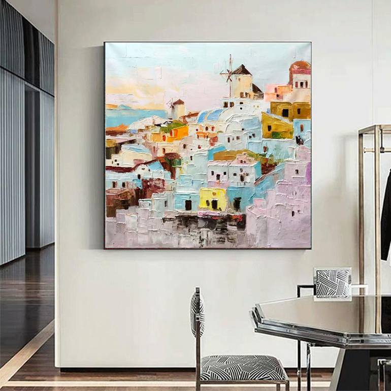 Original Art Deco Abstract Painting by Jingshen You