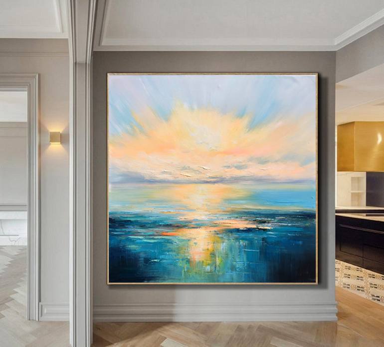 Original Art Deco Abstract Painting by Jingshen You