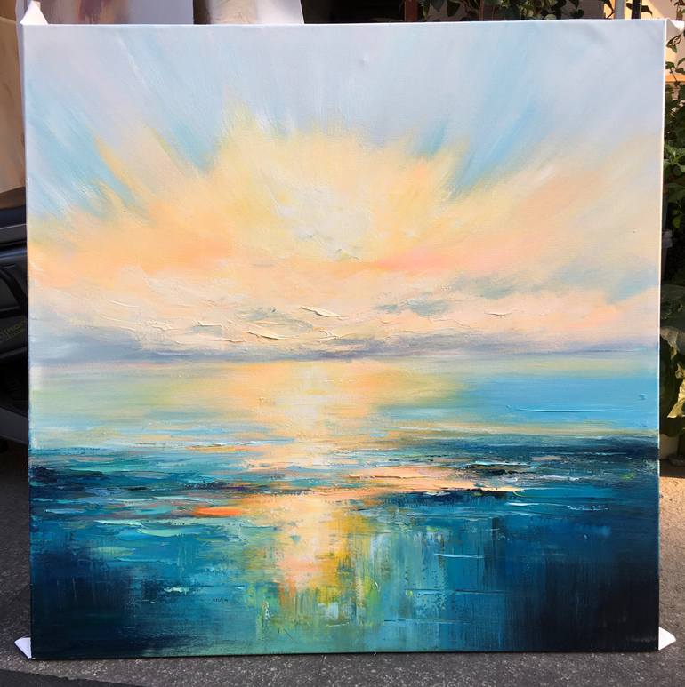 Original Art Deco Abstract Painting by Jingshen You