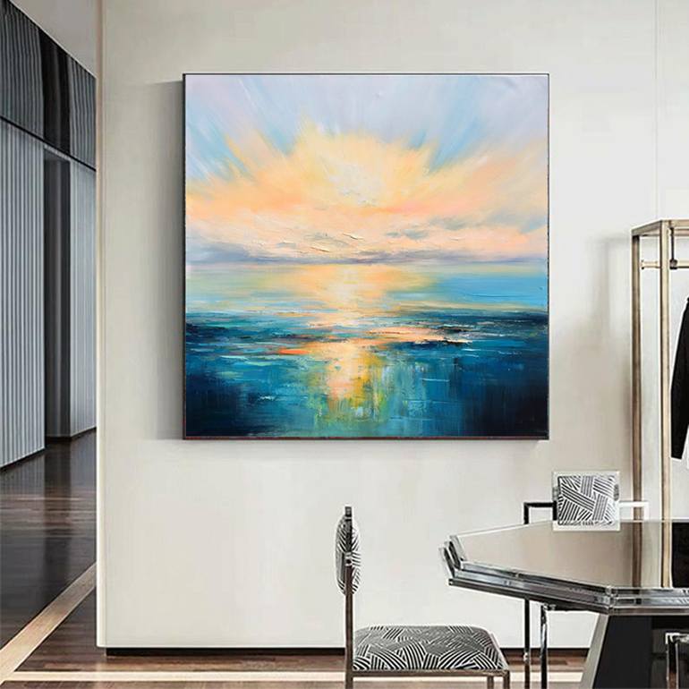 Original Art Deco Abstract Painting by Jingshen You