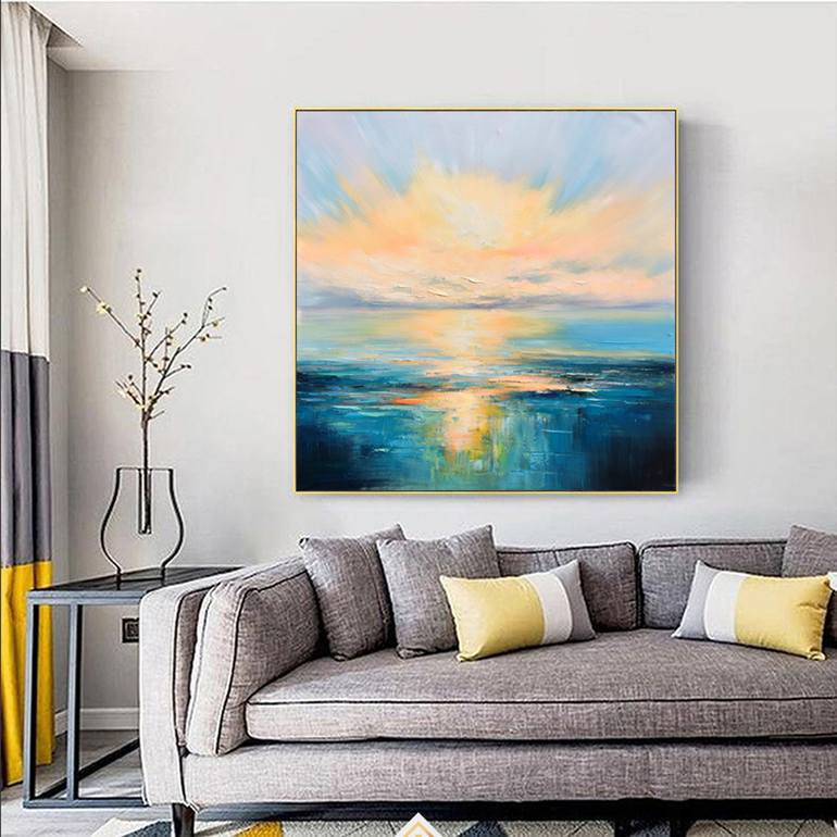 Original Art Deco Abstract Painting by Jingshen You