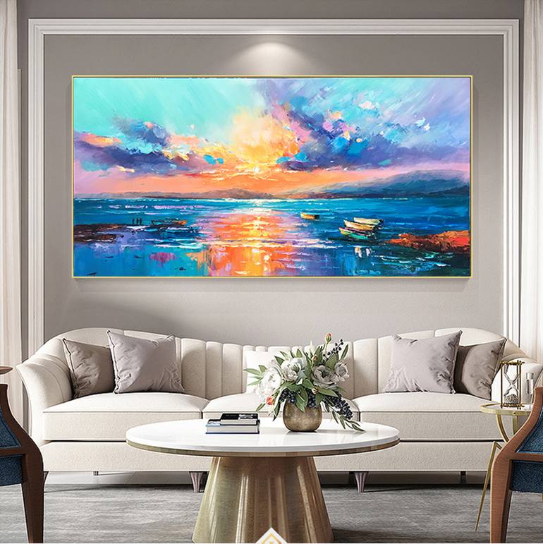 Original Art Deco Abstract Painting by Jingshen You