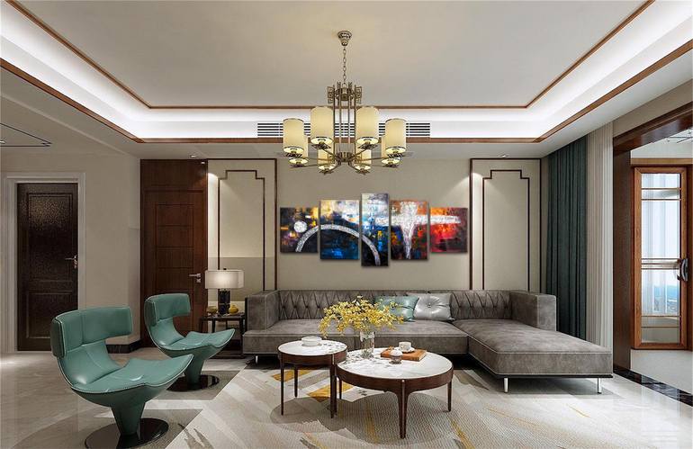 Original Abstract Expressionism Abstract Painting by Jingshen You