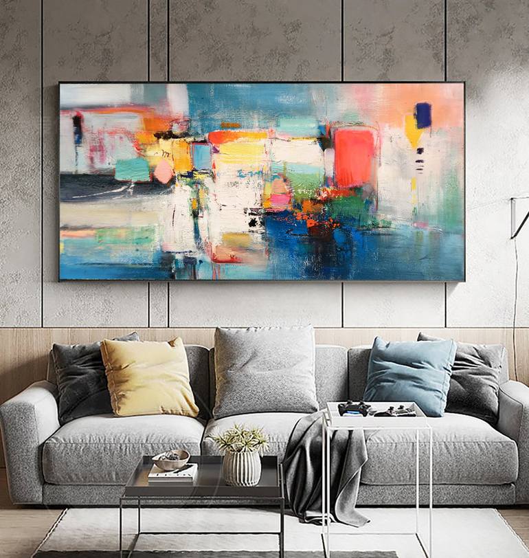 Original Art Deco Abstract Painting by jingshen you