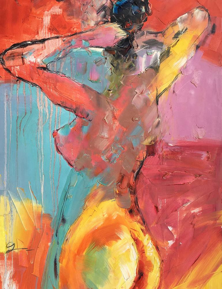 Original Abstract Expressionism Abstract Painting by Jingshen You