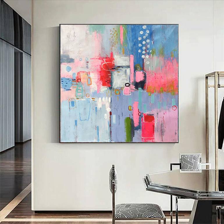 Original Art Deco Abstract Painting by jingshen you