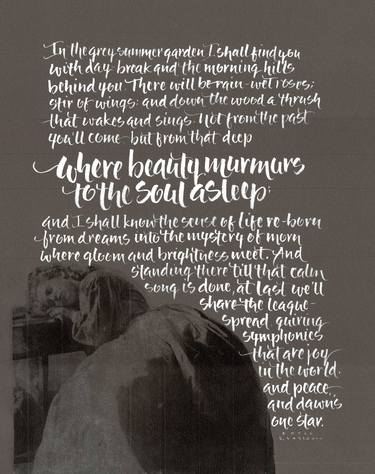 Print of Calligraphy Collage by Kellie Shepherd Moeller