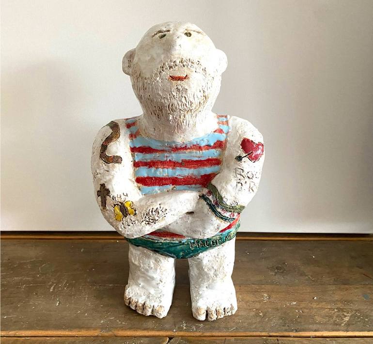 Original Abstract Men Sculpture by Ariane Brandt