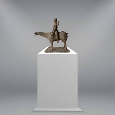 ANGEL OF THE CITY HORSE AND RIDER SCULPTURE MARINI HOMMAGE thumb