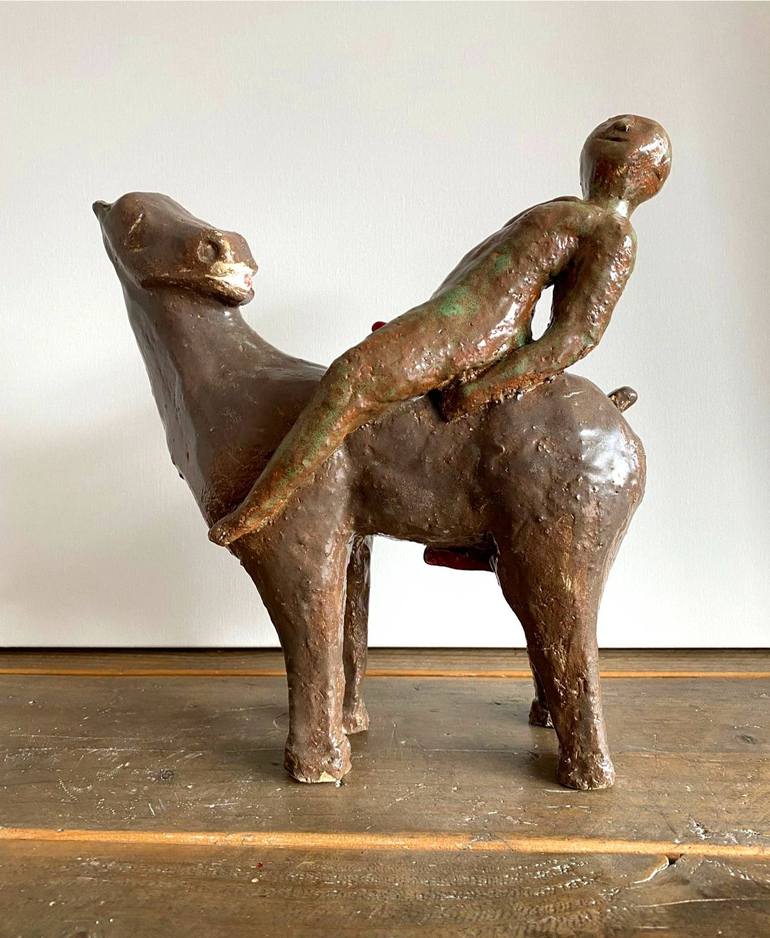 Original Abstract Horse Sculpture by Ariane Brandt