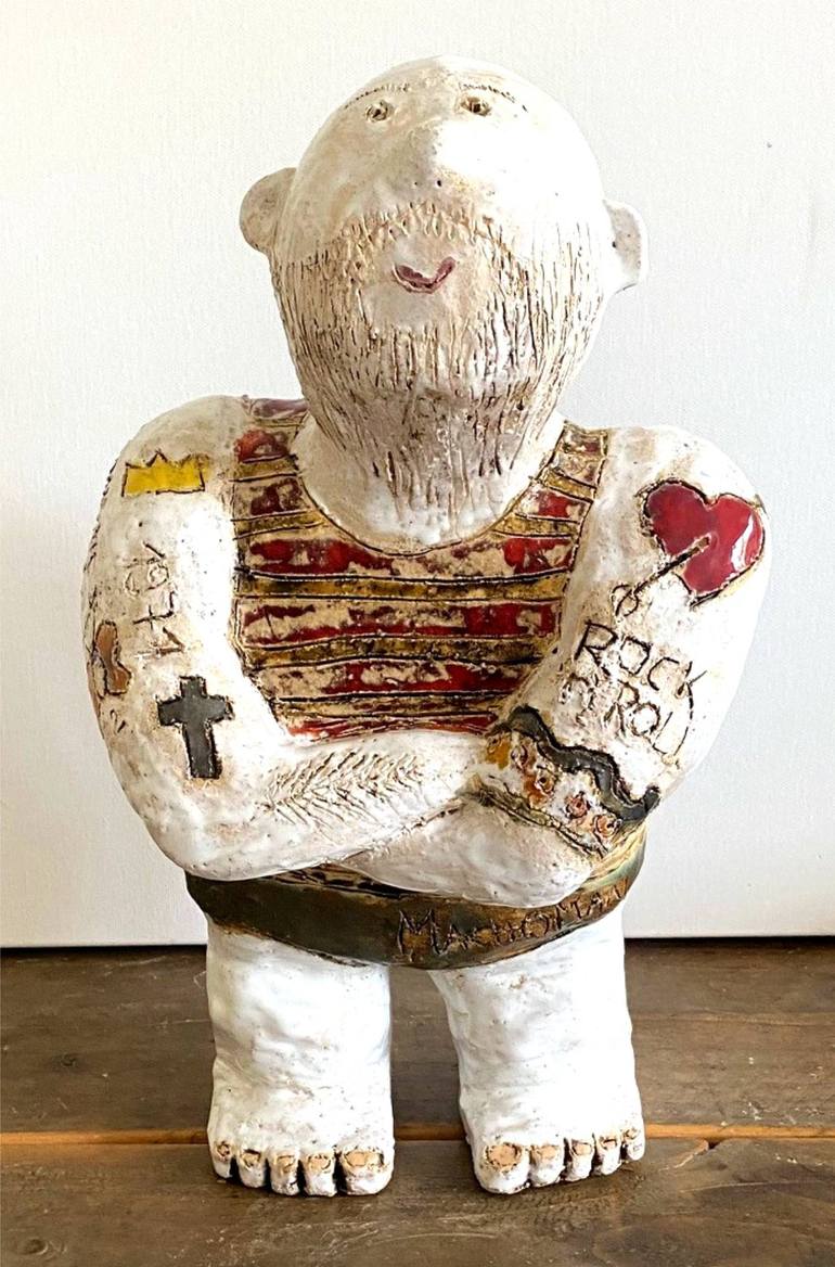 Original Abstract Men Sculpture by Ariane Brandt