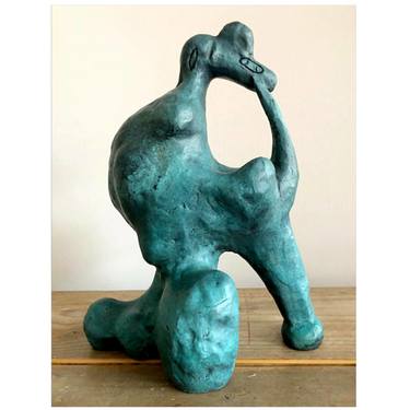 Metamorphosis Green Bronze Sculpture Limited after Picasso thumb