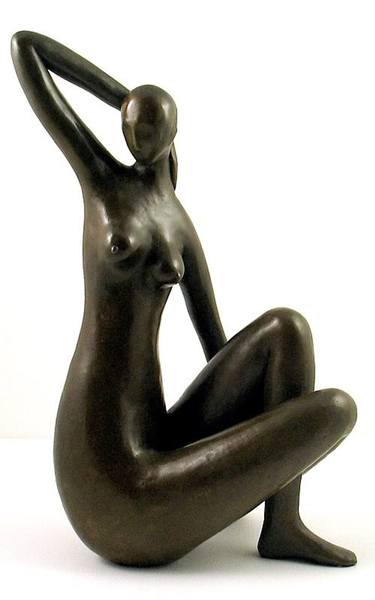 Woman Bronzesculpture Sculpture Blue Nude after Matisse papercuts thumb