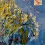 by a poem of Paul Eluard, written after the World War II
theme: "to find freedom by nature"
a serie of three paints with the same measure