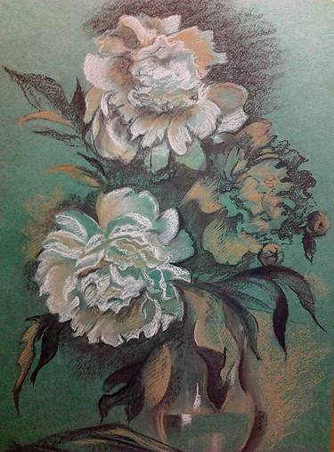 Original Fine Art Floral Drawings by Inna Pylypenko
