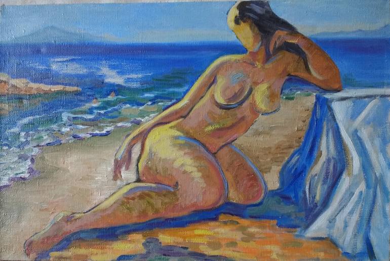 Original Fine Art Nude Painting by Inna Pylypenko