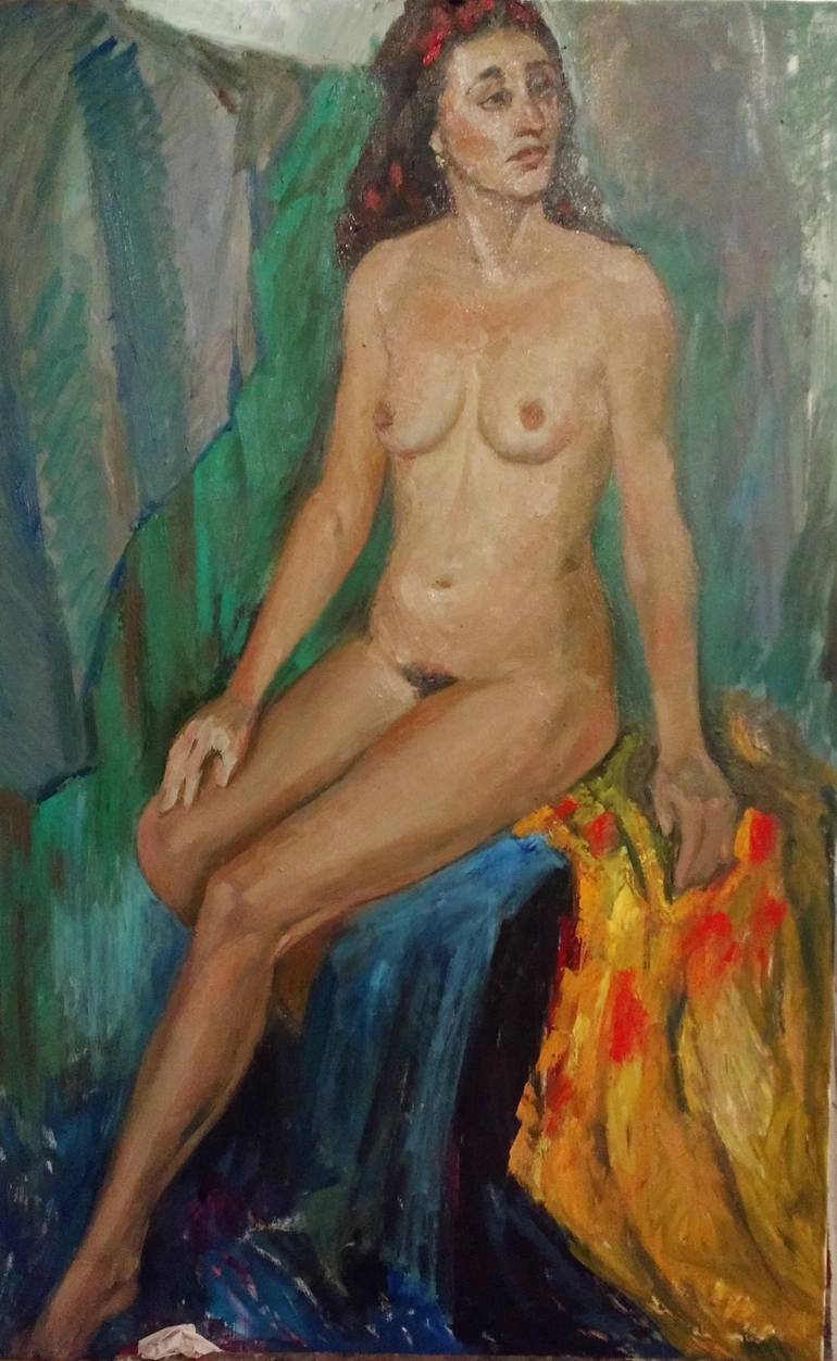 Original Expressionism Nude Painting by Inna Pylypenko