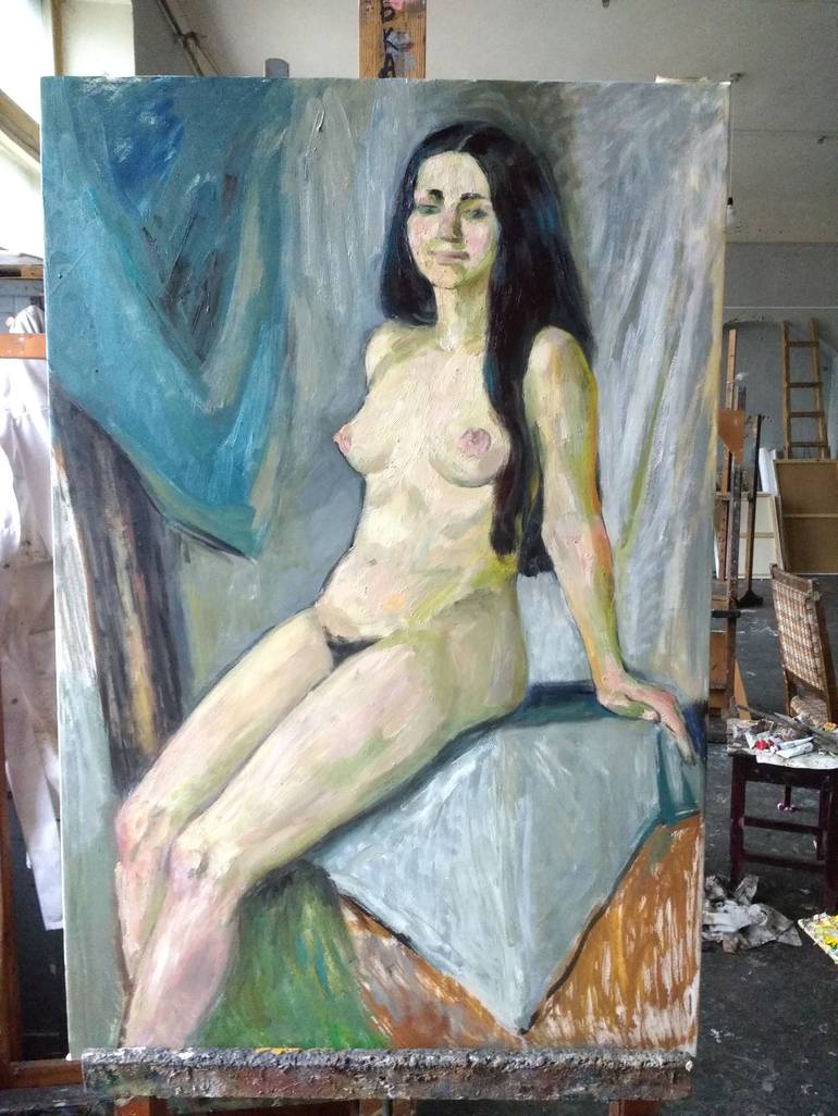 Original Figurative Erotic Painting by Inna Pylypenko