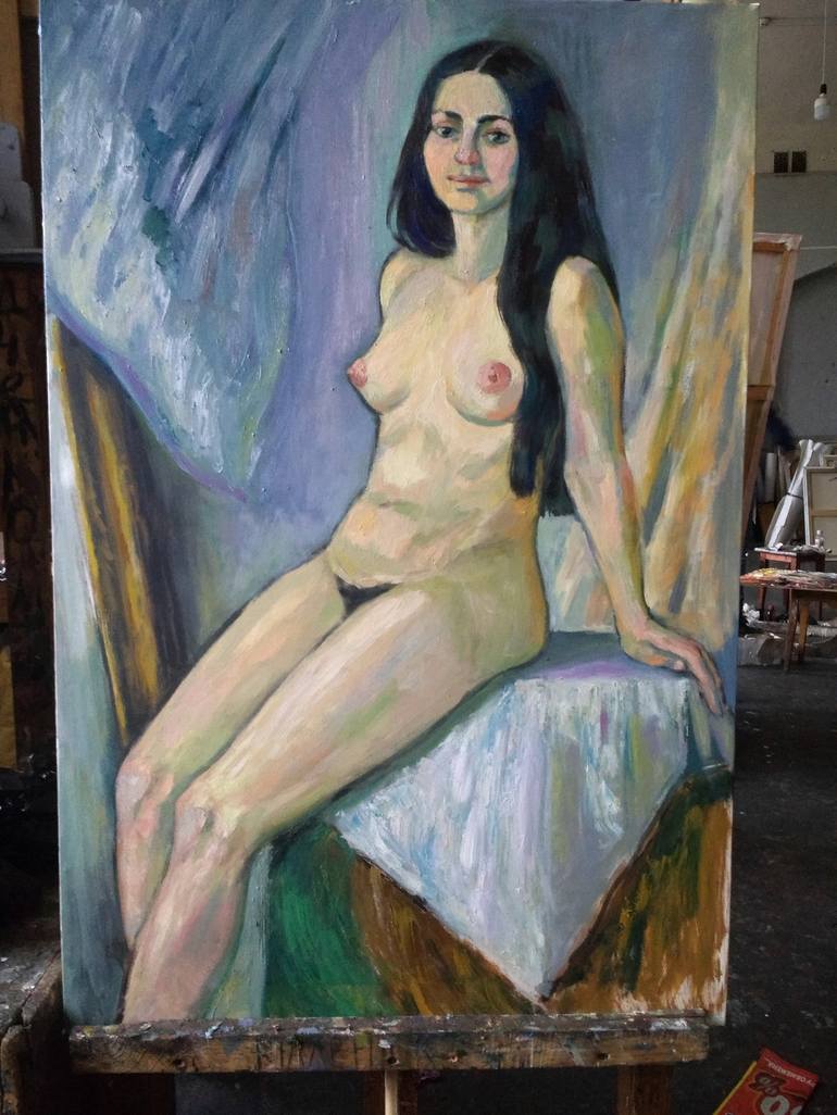 Original Figurative Erotic Painting by Inna Pylypenko