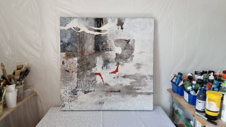 Original Minimalism Abstract Painting by Martina Hartusch