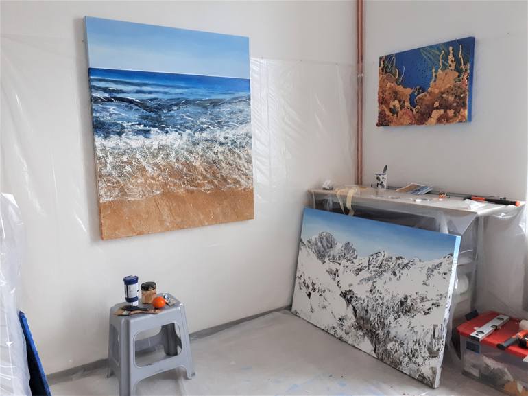 Original Modern Seascape Painting by Martina Hartusch