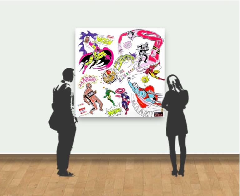 Original Pop Art Popular culture Painting by Super Pop Boy - Berlin