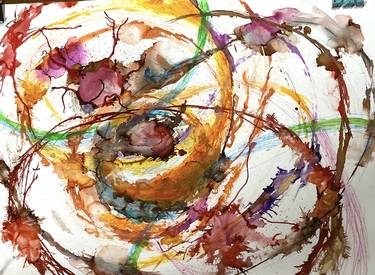 Original Artificial Intelligence Abstract Paintings by Christine Nelson