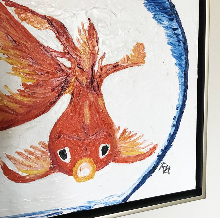 Original Fine Art Fish Painting by Mariia Rykhlovska