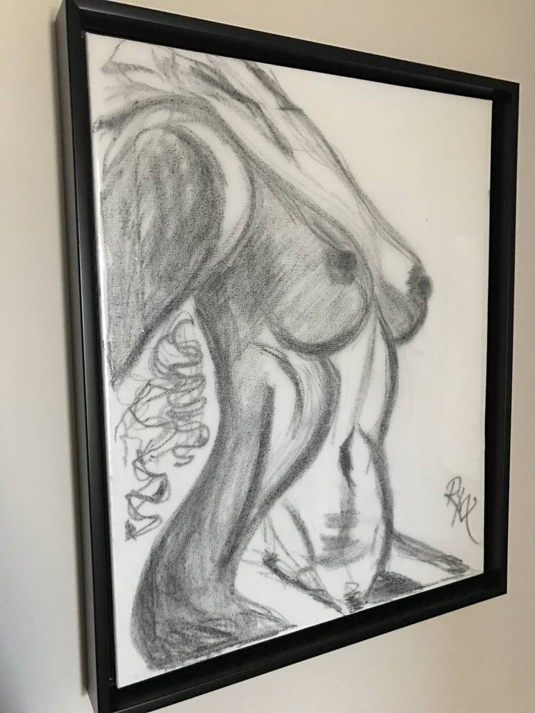 Original Figurative Nude Painting by Mariia Rykhlovska