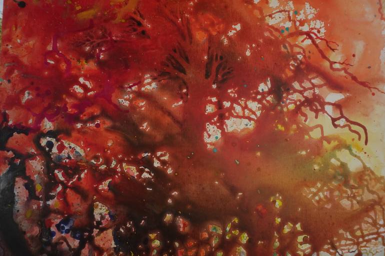 Original Abstract Nature Painting by Tanom Kongchan