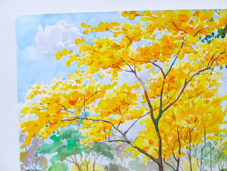 Original Impressionism Floral Painting by Tanom Kongchan