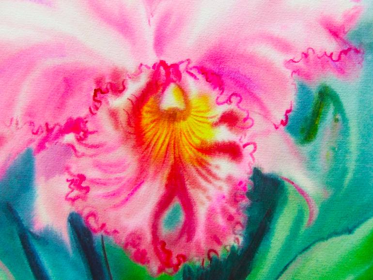 Original Impressionism Floral Painting by Tanom Kongchan