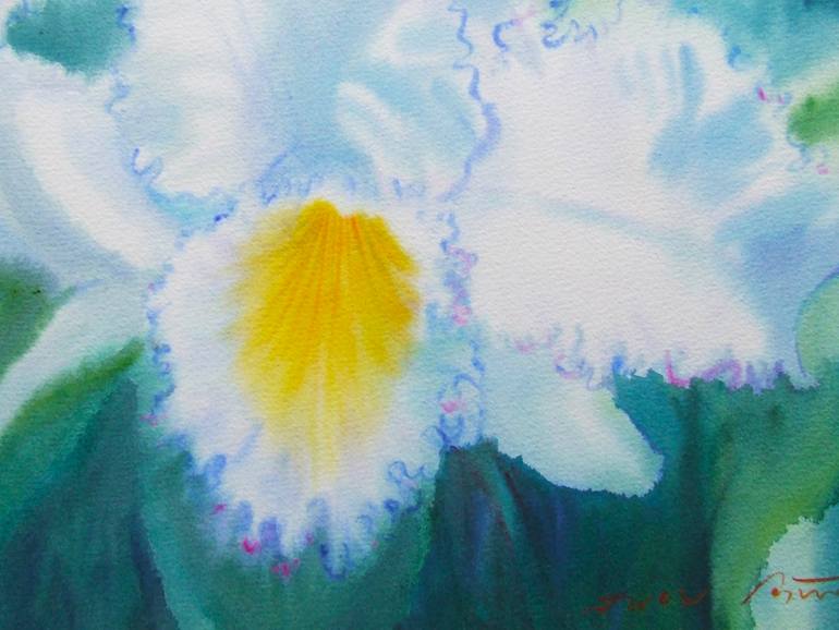 Original Expressionism Floral Painting by Tanom Kongchan