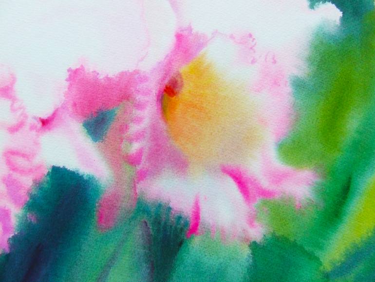 Original Expressionism Floral Painting by Tanom Kongchan