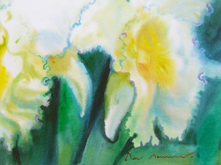 Original Impressionism Floral Painting by Tanom Kongchan