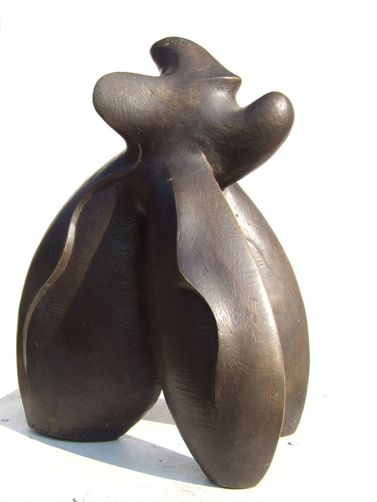 Original Modernism Floral Sculpture by Tanom Kongchan