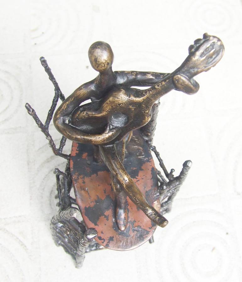 Original Expressionism People Sculpture by Tanom Kongchan
